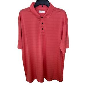 GRAND SLAM Men's SIZE XXL Performance Pink Collared Short Sleeve Golf Polo Shirt